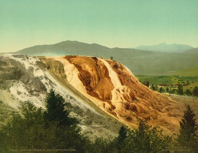 Terraza de Júpiter, Parque Yellowstone, c.1902 de Detroit Photographic Co.