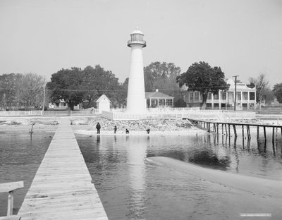 Faro de Biloxi, Biloxi, Misisipi, EE.UU., c.1906 de Detroit Publishing Co.