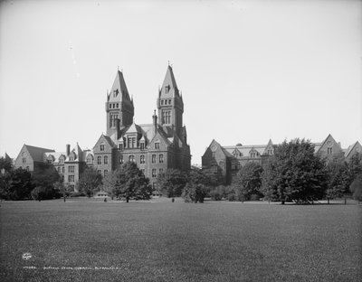 Hospital Estatal de Búfalo, Búfalo, N.Y., c.1900-10 de Detroit Publishing Co.