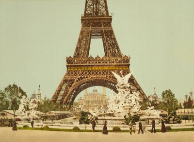 Torre Eiffel y fuente, Exposición Universal, París, Francia, c.1900 de Detroit Publishing Co.