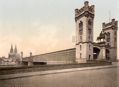Puente del Ferrocarril, Río Rin, Colonia, Alemania de Detroit Publishing Co.
