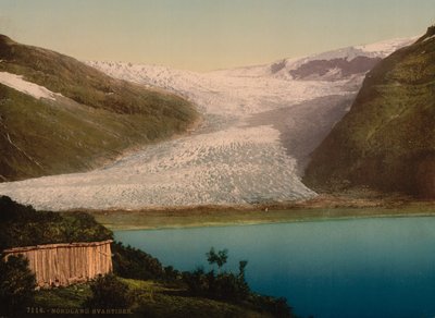 Glaciar, Svartisen, Noruega, impresión fotochrome, c.1900 de Detroit Publishing Co.