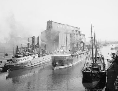 Gran Elevador del Norte y envío, Buffalo, Nueva York de Detroit Publishing Co.