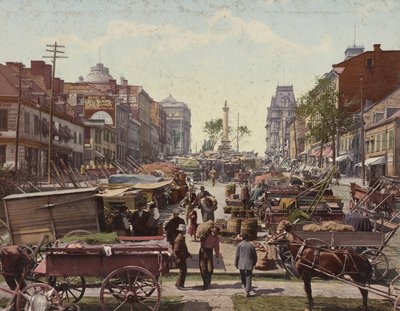 Plaza Jacques Cartier, Montreal, 1901 de Detroit Publishing Co.