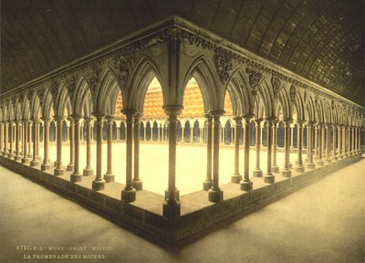 Paseo de los monjes, Mont Saint-Michel, Francia de Detroit Publishing Co.