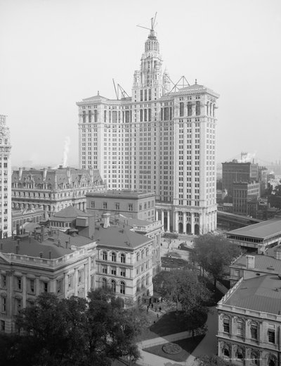 Nuevo Edificio Municipal, Ciudad de Nueva York, EE.UU., c.1914 de Detroit Publishing Co.