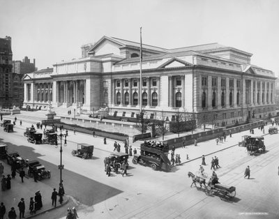Edificio de la Biblioteca Pública de Nueva York, c.1911-20 de Detroit Publishing Co.
