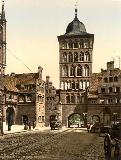 Arco de la Torre, Lubeck, Alemania, c.1900 de Detroit Publishing Co.
