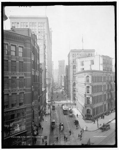 Calle Wood desde Liberty Avenue, Pittsburgh, Pa. de Detroit Publishing Co.