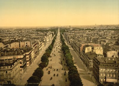 Avenida de los Campos Elíseos, París, c.1890-1900 de Detroit Publishing Co.