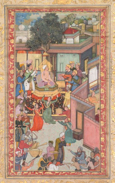 Ceremonia de circuncisión para los hijos de Akbar, pintura 126 de un libro de Akbar-nama, c. 1602-3 de Dharam Das