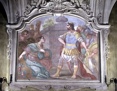 Ester intercede con el Rey Asuero, del Refectorio de Diacinto Fabbroni