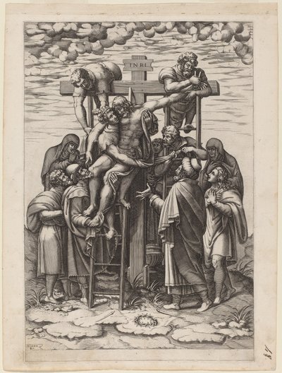 El descendimiento de la cruz de Diana Scultori