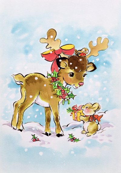 Reno y Conejo de Navidad de Diane Matthes