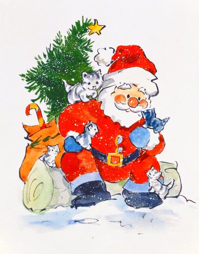 Papá Noel y Gatitos, 1996 de Diane Matthes