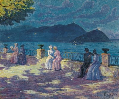 La Concha, nocturno. Alrededor de 1906 de Diario or Dario de Regoyos y Valdes