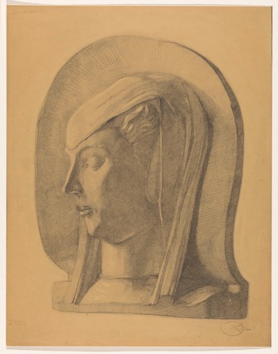 Cabeza de mujer con velo de Dick Ket (signed by artist)