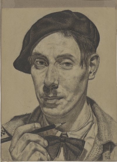 Autorretrato con lápiz en la mano de Dick Ket (signed by artist)
