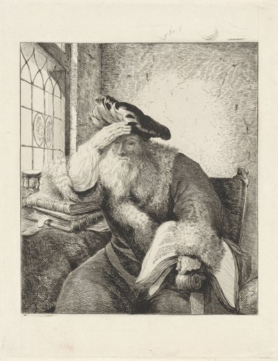 Viejo en la ventana de Diederik Jan Singendonck