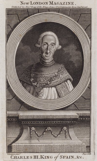 Carlos III, Rey de España de Diego Rodriguez de Silva y (after) Velazquez