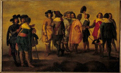 Conversación o reunión de trece personajes de Diego Rodriguez de Silva y (after) Velazquez