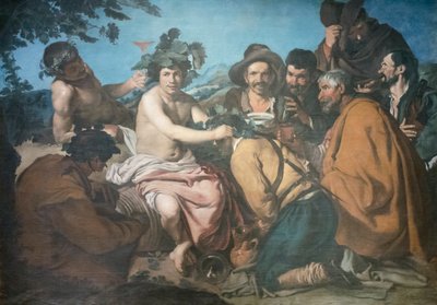 Triunfo de Baco, alias los bebedores, según Diego Velázquez (temple sobre papel pegado al lienzo) de Diego Rodriguez de Silva y (after) Velazquez