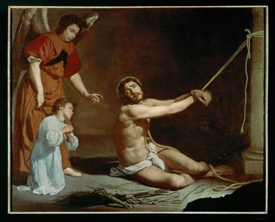 Cristo atado a la picota, contemplado por el almaCristiana (pintura sobre lienzo) de Diego Rodriguez de Silva y Velazquez