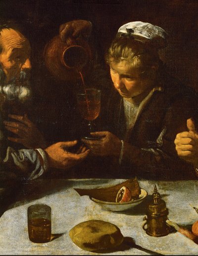 El Almuerzo (oil on canvas) de Diego Rodriguez de Silva y Velazquez