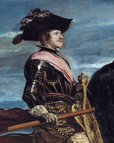 Retrato ecuestre del rey Felipe IV (detalle) de Diego Velázquez