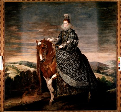 Retrato ecuestre de la reina Margarita de Austria de Diego Velázquez