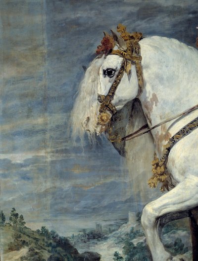 Retrato ecuestre de Isabel de Francia, esposa de Felipe IV de España en 1616 (detalle) de Diego Velázquez