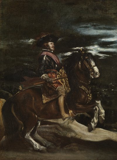 Felipe IV a caballo, c.1640-60 de Diego Velázquez