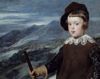 Retrato en traje de caza del príncipe Baltasar Carlos de España (detalle) de Diego Velázquez