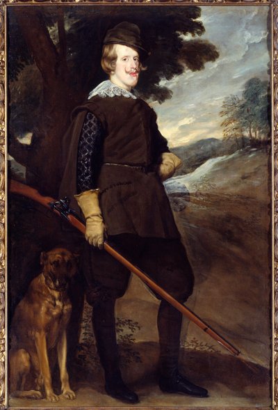 Retrato de Felipe IV (1605-1665), rey de España en traje de caza a los 30 años de Diego Velázquez