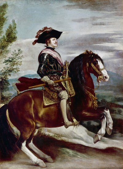 Retrato de Felipe IV a caballo, c.1635 (óleo sobre lienzo) de Diego Rodriguez de Silva y Velazquez