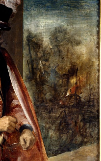 Retrato de un bufón conocido como Don Juan de Austria (detalle). Pintura de Diego Rodríguez de Silva y Velázquez (1599-1660) de Diego Velázquez