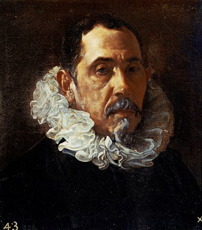 Retrato de hombre (¿Francisco Pacheco?), C.1620 (óleo sobre lienzo) de Diego Rodriguez de Silva y Velazquez