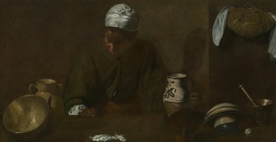 Escena de cocina, 1618-20 de Diego Velasquez