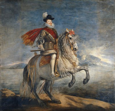 Retrato ecuestre de Felipe III (1578-1621) c.1628-35 de Diego Velázquez