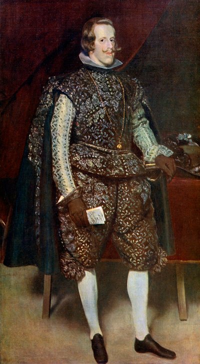 Felipe IV de España en marrón y plata, c1631-1632 de Diego Velázquez