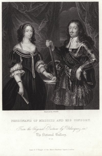 Retrato de Fernando de Médicis y su consorte de Diego Velázquez
