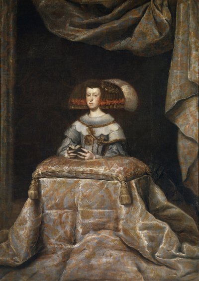 Retrato de Mariana de Austria 1634-1696, rezando, c. 1655 de Diego Velázquez