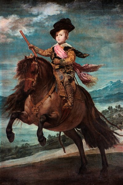 El príncipe Baltasar Carlos a caballo, 1635-36 de Diego Velázquez