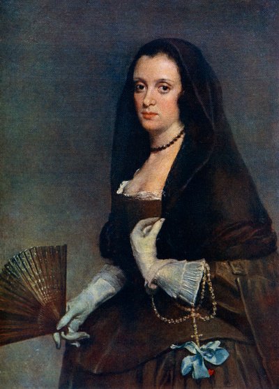 La Dama con un Abanico, c1630-1650, 1912 de Diego Velázquez