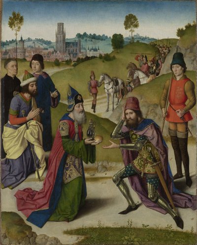 El encuentro de Abraham y Melquisedec de Dieric Bouts