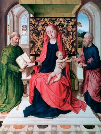 La Virgen y el Niño con Santos, década de 1460 de Dieric Bouts