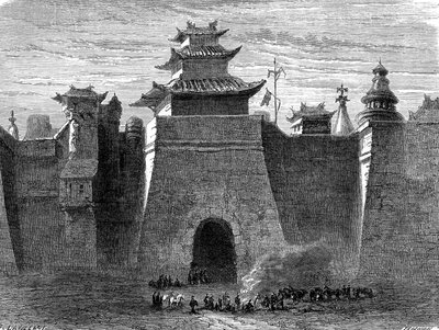 Murallas y Puerta de PEKIN, China de Dieudonne Auguste Lancelot