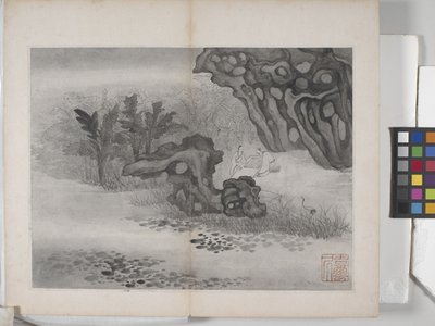 Álbum de pinturas de paisajes (tinta sobre papel) de Ding Yunpeng