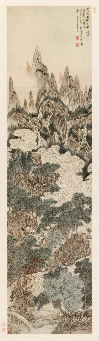 Sol de la Mañana sobre el Pico de la Ciudadela Celestial, 1614 de Ding Yunpeng