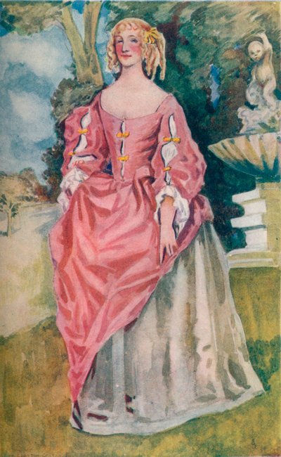Una mujer de la época de Carlos II, 1907 de Dion Clayton Calthrop